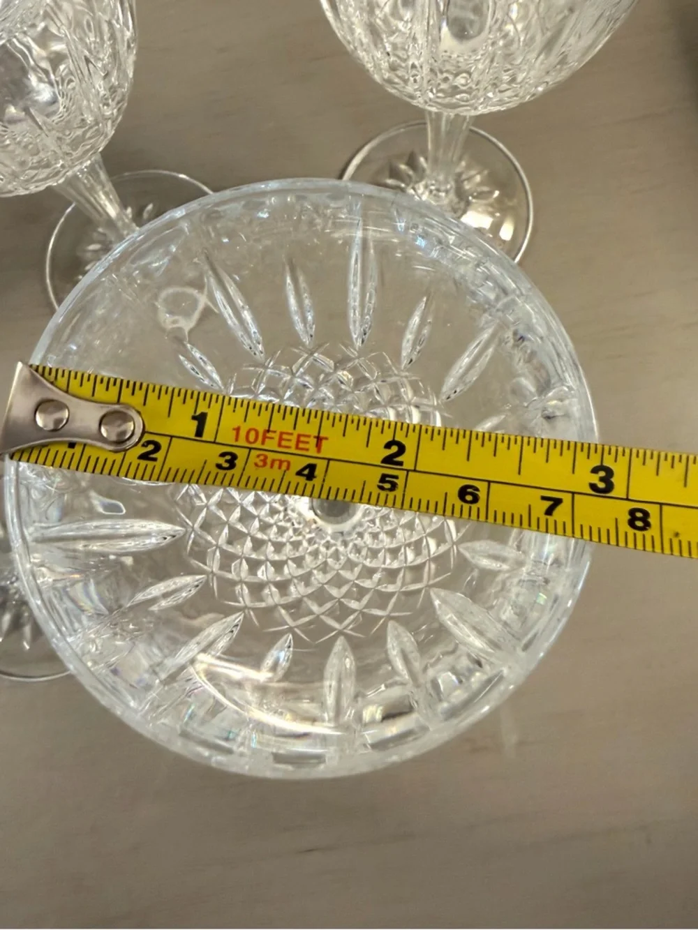 Vintage Set Of 7 Cristal D'Arques Durand Longchamp Crystal Wine Glasses 6oz